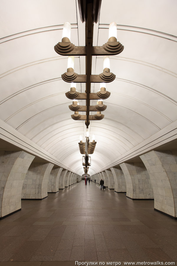 Станция Чеховская (Серпуховско-Тимирязевская линия, Москва). Взгляд наверх.