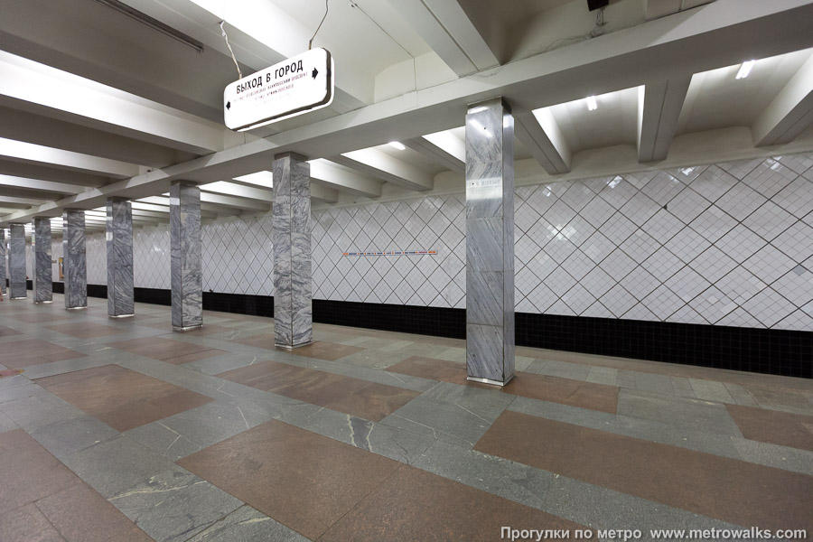 Станция Профсоюзная (Калужско-Рижская линия, Москва). Вид по диагонали.