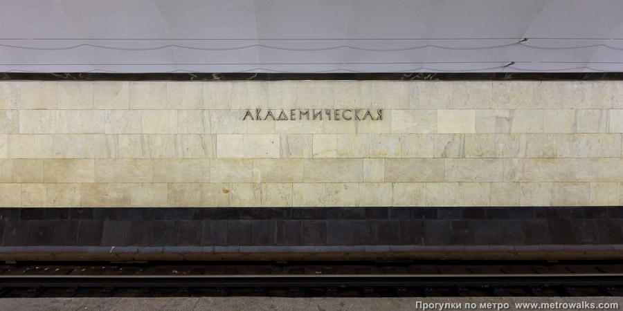Станция Академическая (Кировско-Выборгская линия, Санкт-Петербург). Путевая стена.