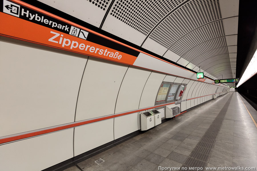 Станция Zippererstraße [Ципперерштрассе] (U3, Вена). Станционная стена.