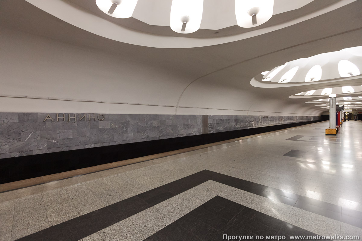 Фотография станции Аннино (Серпуховско-Тимирязевская линия, Москва). Вид по диагонали.