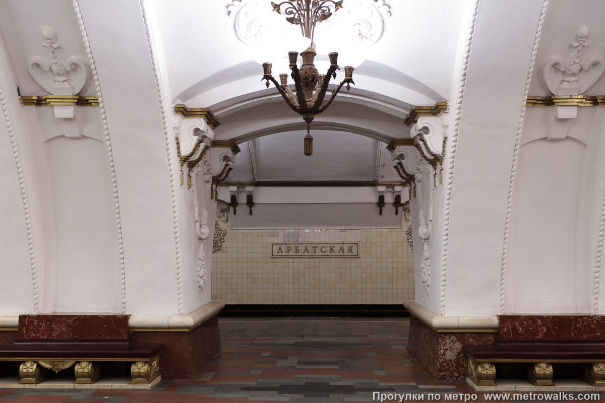 Фотография станции Арбатская (Арбатско-Покровская линия, Москва). Проход между центральным залом и посадочными платформами крупным планом. Фотография станции Арбатская (Арбатско-Покровская линия, Москва). Проход между центральным залом и посадочными платформами крупным планом.
