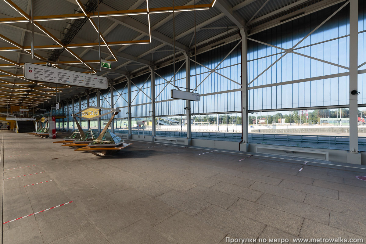 Фотография станции Филатов луг (Сокольническая линия, Москва). Вид по диагонали.