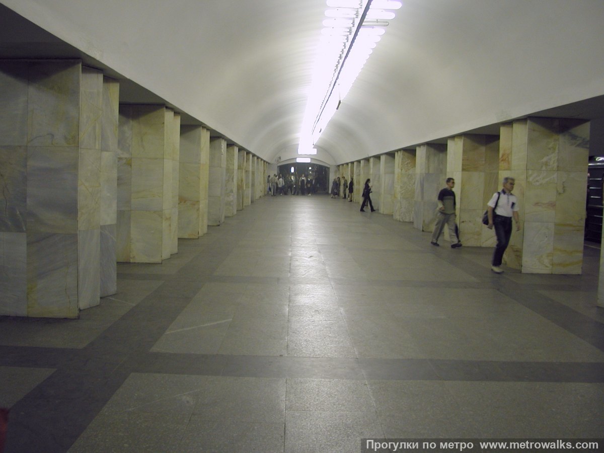 Фотография станции Китай-город (Калужско-Рижская линия, Москва) — второй зал. Продольный вид центрального зала.