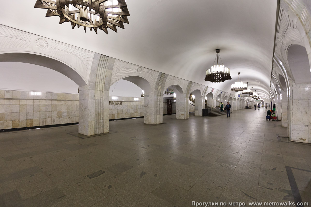 Фотография станции Пушкинская (Таганско-Краснопресненская линия, Москва). Вид по диагонали.