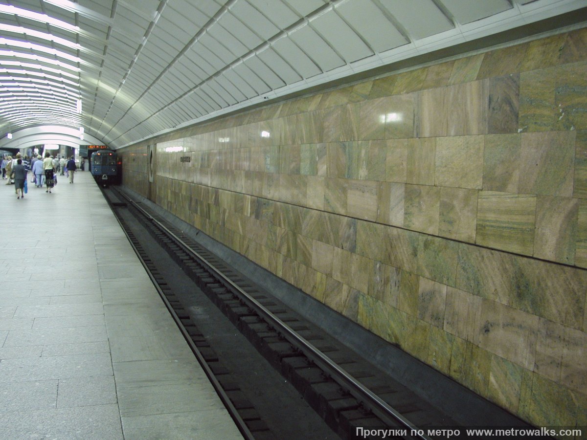 Фотография станции Сходненская (Таганско-Краснопресненская линия, Москва). Край платформы, общий вид.