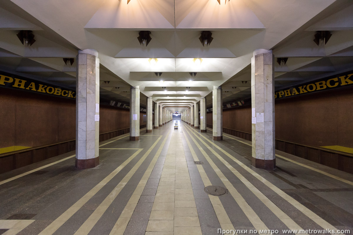 Фотография станции Бурнаковская (Сормовско-Мещерская линия, Нижний Новгород). Продольный вид центрального зала.