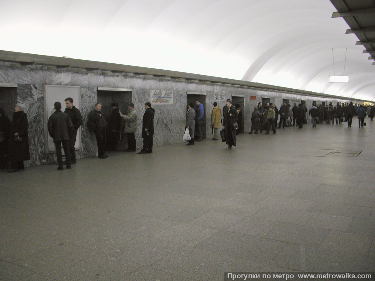 Фотография станции Московская (Московско-Петроградская линия, Санкт-Петербург). Вид по диагонали.