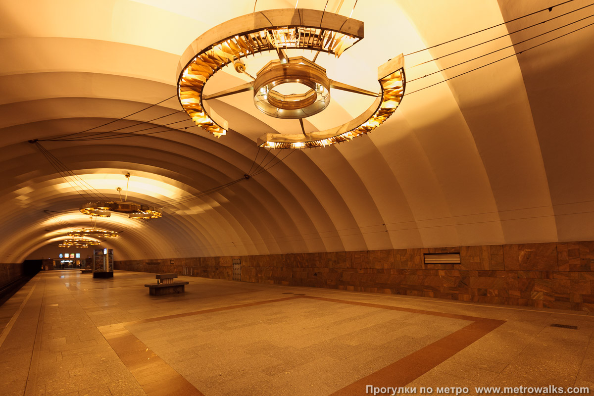 Фотография станции Новочеркасская (Правобережная линия, Санкт-Петербург). Вид по диагонали.