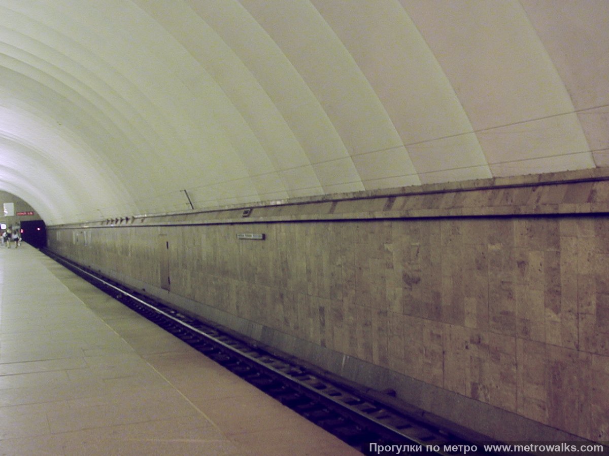 Фотография станции Озерки (Московско-Петроградская линия, Санкт-Петербург). Край платформы, общий вид.