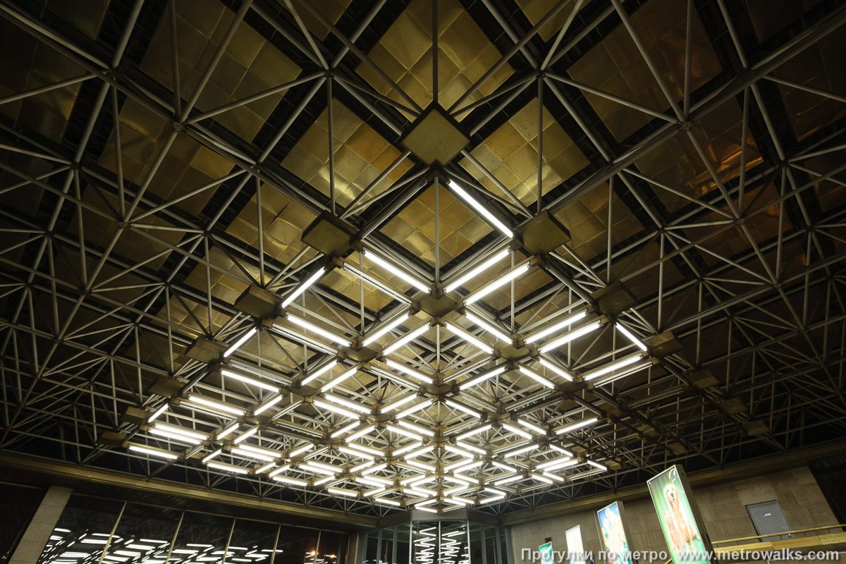 Фотография станции Политехническая (Кировско-Выборгская линия, Санкт-Петербург). Потолок вестибюля.