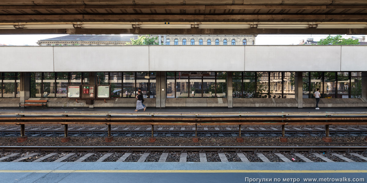 Фотография станции Thaliastraße [Талиаштрассе] (U6, Вена). Поперечный вид.