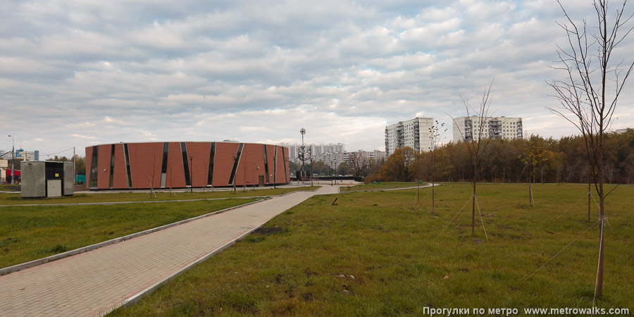 Станция Битцевский парк (Бутовская линия, Москва). Общий вид окрестностей станции.