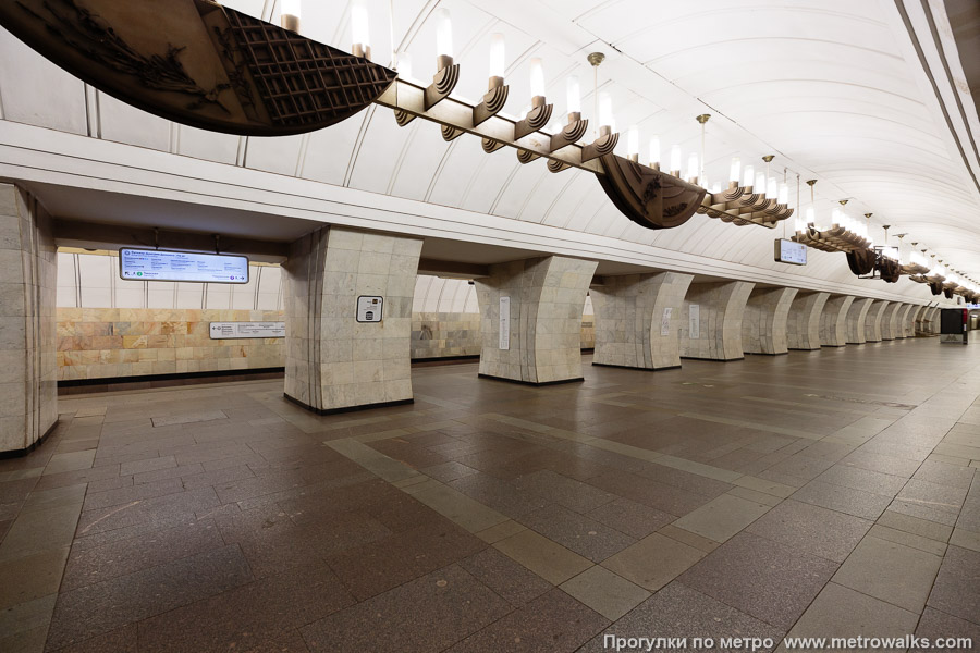 Станция Чеховская (Серпуховско-Тимирязевская линия, Москва). Вид по диагонали.