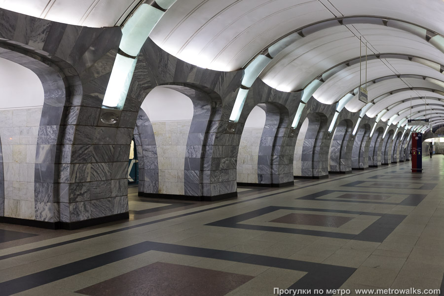 Станция Чкаловская (Люблинско-Дмитровская линия, Москва). Вид по диагонали.