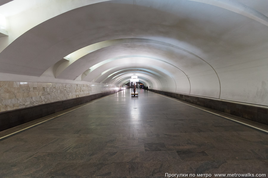 Станция Крылатское (Арбатско-Покровская линия, Москва). Продольный вид по оси станции.