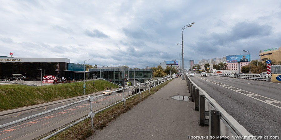 Станция Крымская (Троицкая линия, Москва). Общий вид окрестностей станции. Севастопольский проспект.