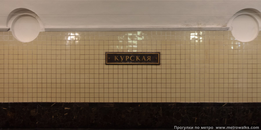 Станция Курская (Арбатско-Покровская линия, Москва). Путевая стена.