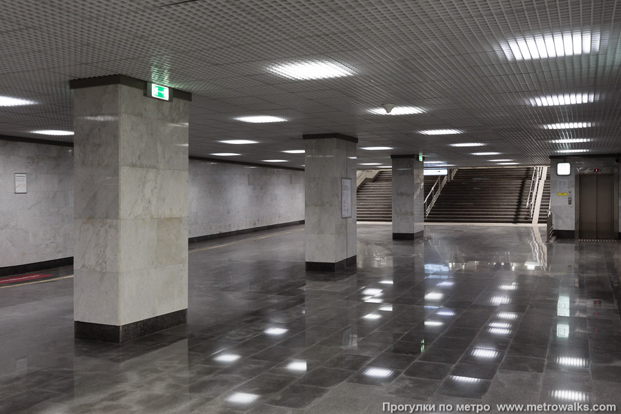 Станция Новомосковская (Троицкая линия, Москва). Выход из перехода на одноимённую станцию Сокольнической линии.