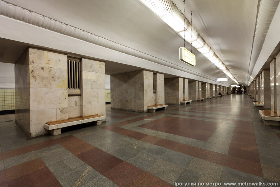 Станция Университет (Сокольническая линия, Москва). Вид по диагонали.