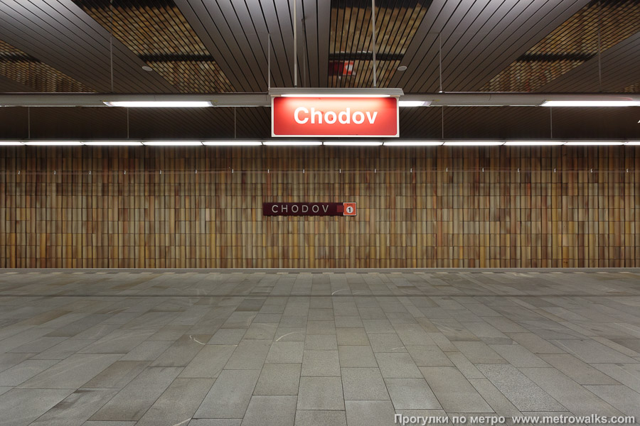 Станция Chodov [Хо́дов] (линия C, Прага). Поперечный вид.