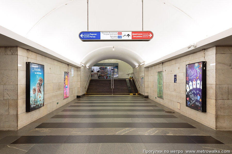 Станция Технологический институт (Кировско-Выборгская линия, Санкт-Петербург). Около перехода из второго зала станции в первый.