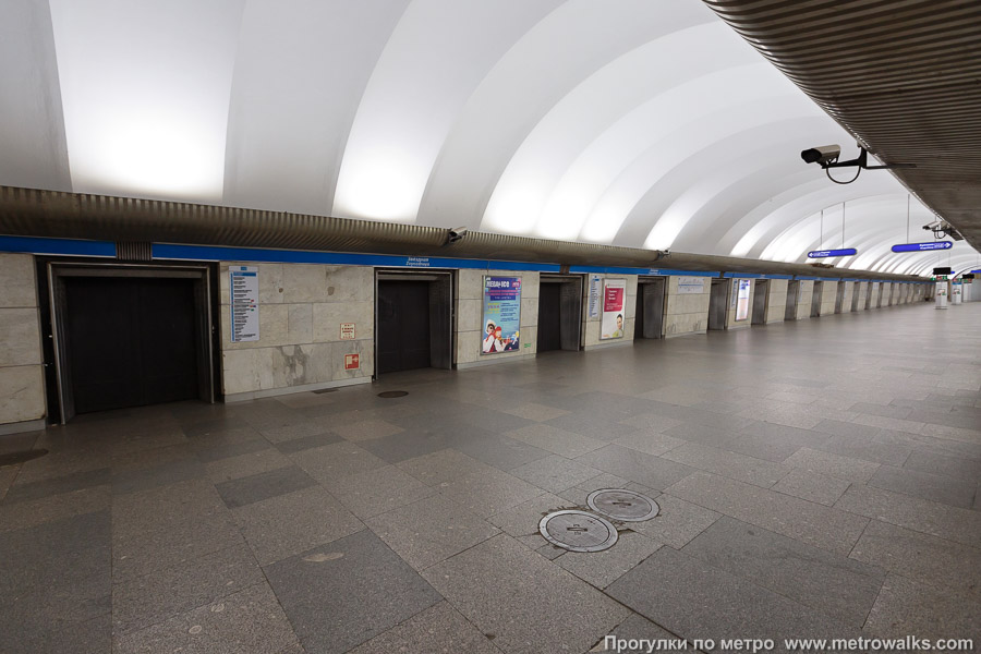 Станция Звёздная (Московско-Петроградская линия, Санкт-Петербург). Вид по диагонали.