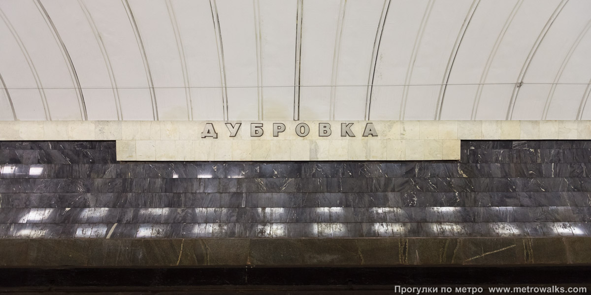 Фотография станции Дубровка (Люблинско-Дмитровская линия, Москва). Путевая стена.