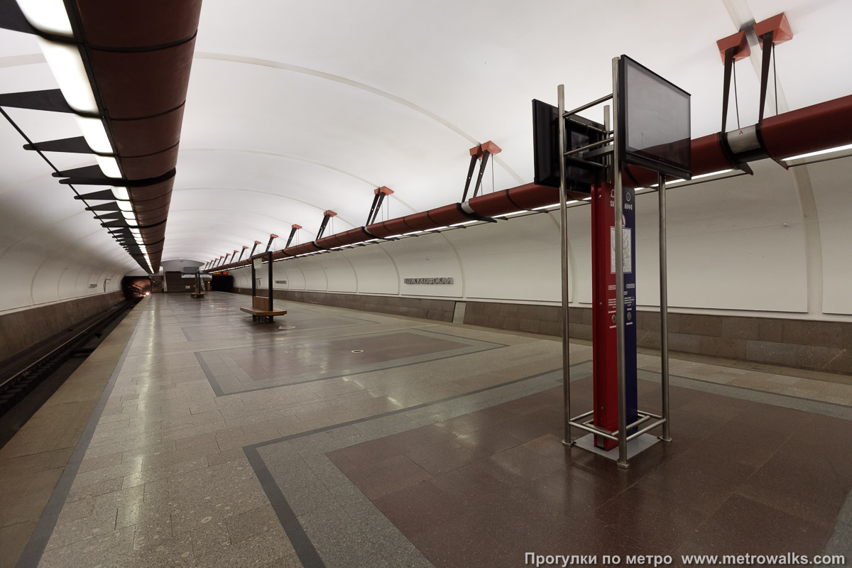 Фотография станции Кожуховская (Люблинско-Дмитровская линия, Москва). Вид по диагонали.