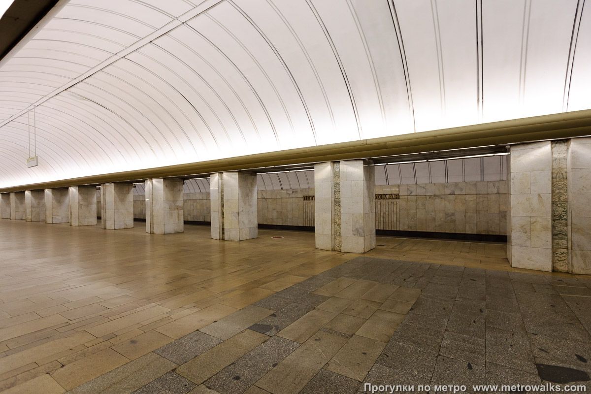 Фотография станции Петровско-Разумовская (Серпуховско-Тимирязевская линия, Москва) — первый зал. Вид по диагонали.