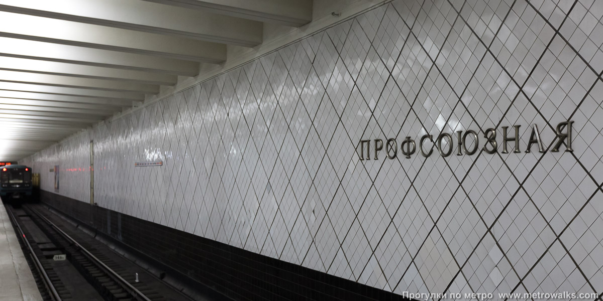 Фотография станции Профсоюзная (Калужско-Рижская линия, Москва). Путевая стена.