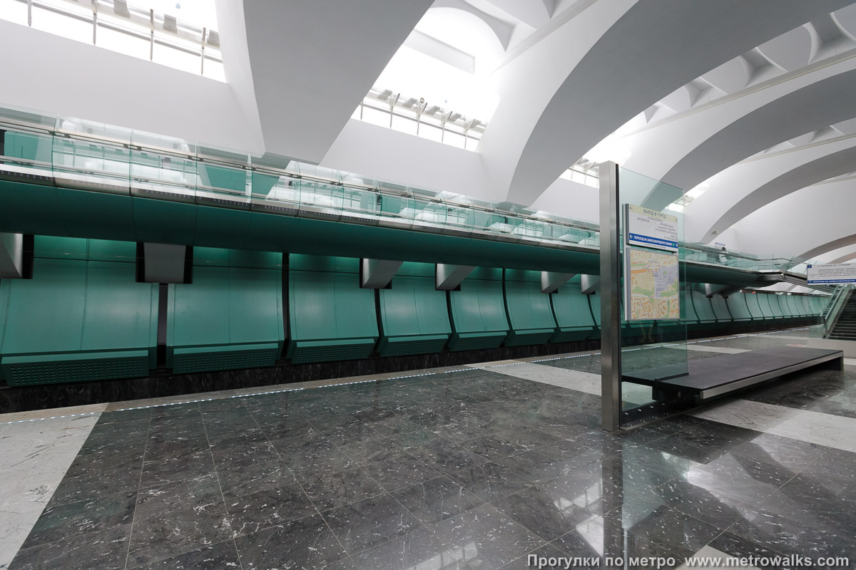 Фотография станции Зябликово (Люблинско-Дмитровская линия, Москва). Для оптимизации пассажиропотоков на станции построены балконы.