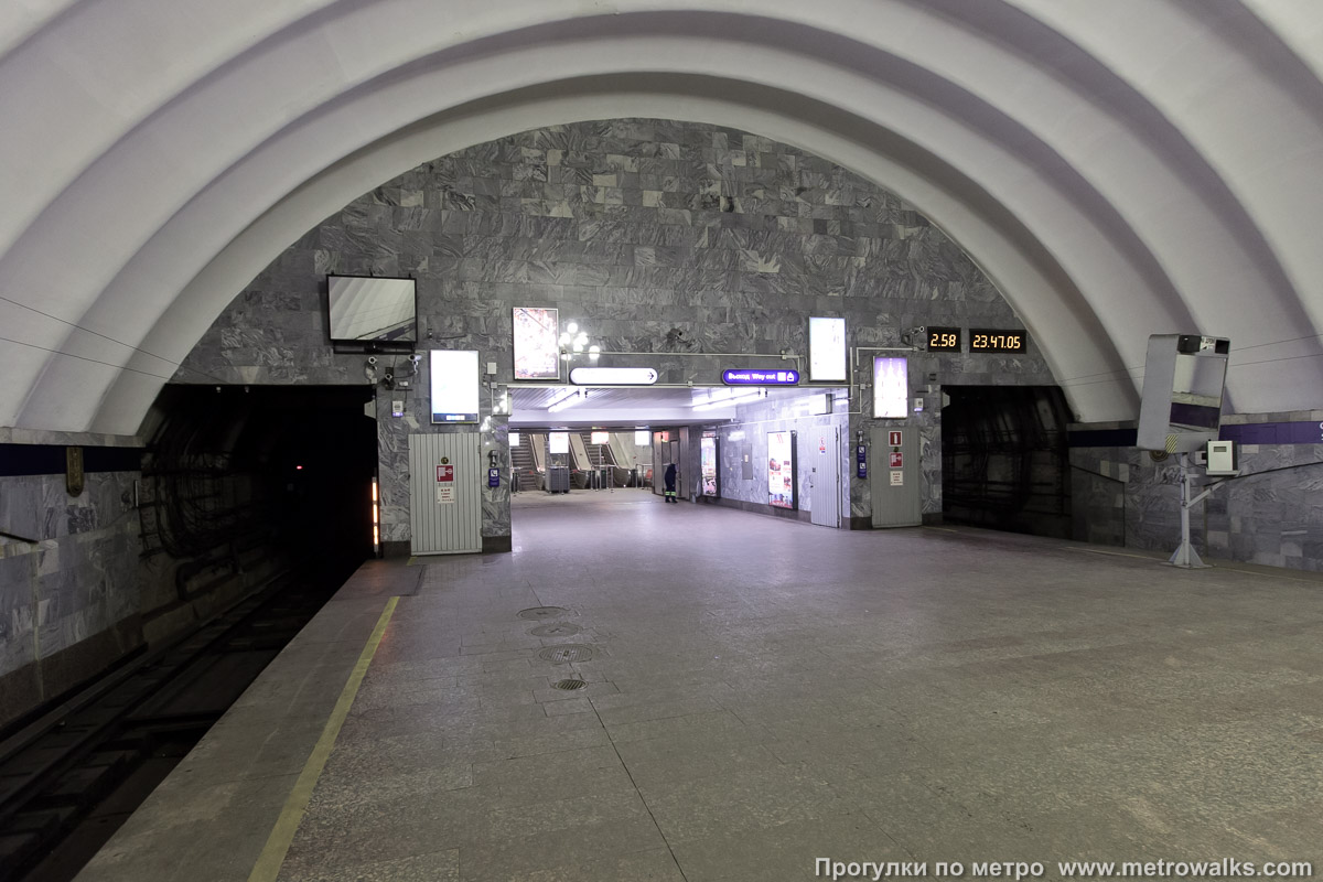 Фотография станции Старая Деревня (Фрунзенско-Приморская линия, Санкт-Петербург). Часть станции около выхода в город.